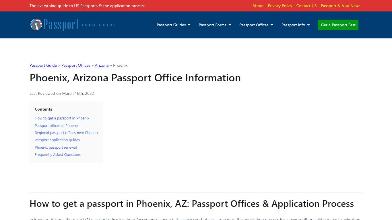 Phoenix Passport Offices - Get a Passport in Phoenix, AZ - Passport ...