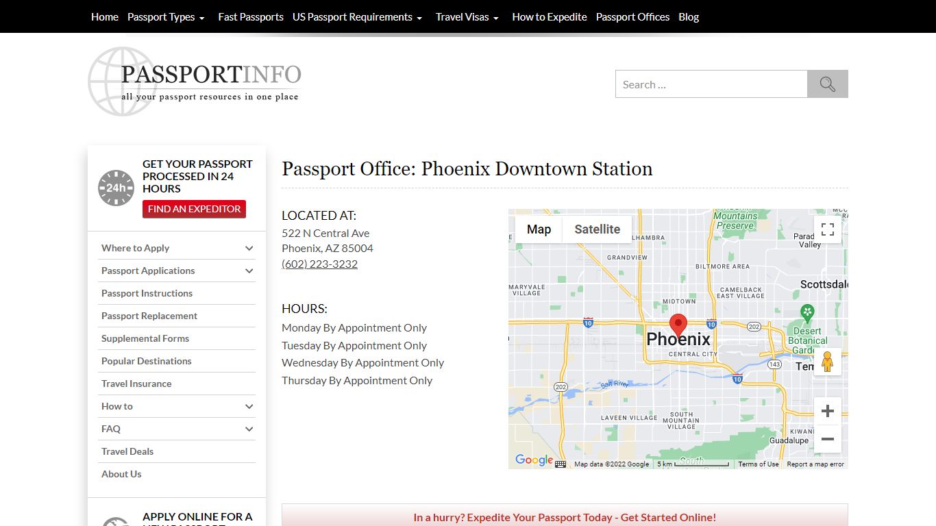 Passport Office: Phoenix Downtown Station | Passport Info