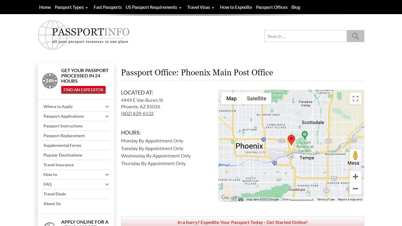 Passport Office: Phoenix Main Post Office | Passport Info